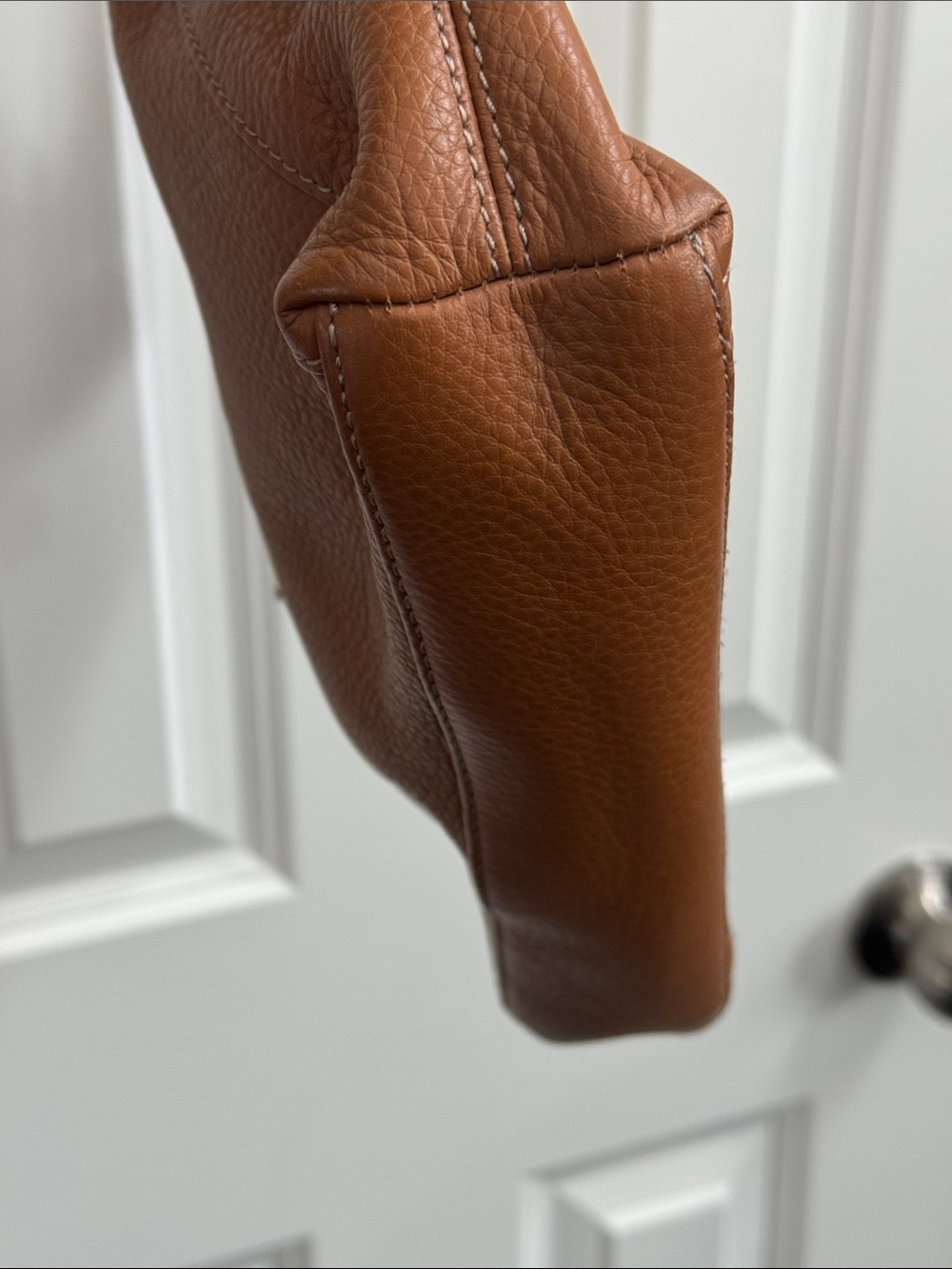 Tignanello Cognac Brown Leather Crossbody with Dual Front Zips - Picture 8 of 10